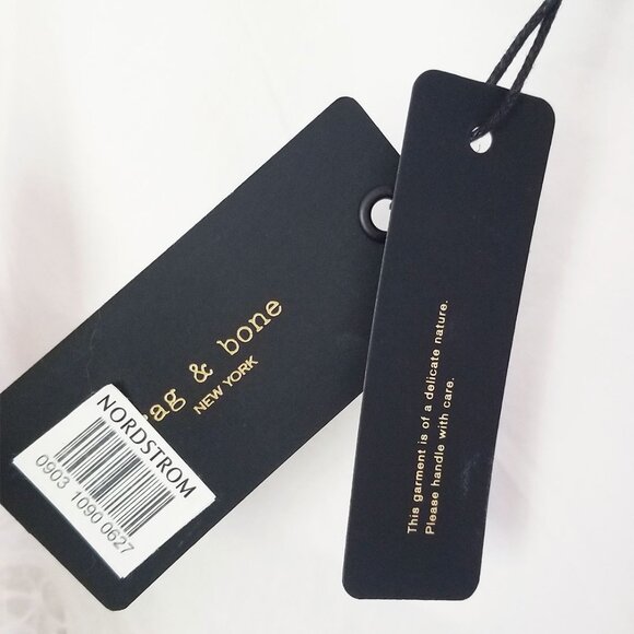 NEW Rag & Bone Clem Eyelet Embroidered Trim 100% Cotton Tank White $198 Sheer - Picture 10 of 16